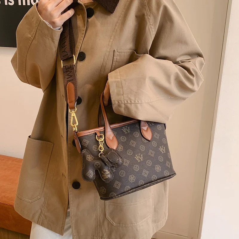 

Trendy Elegant Women's Messenger Bag Designer Leather Crossbody Shoulder Handbag Ladies Tote Luxury Brand Stylish Leather Purse