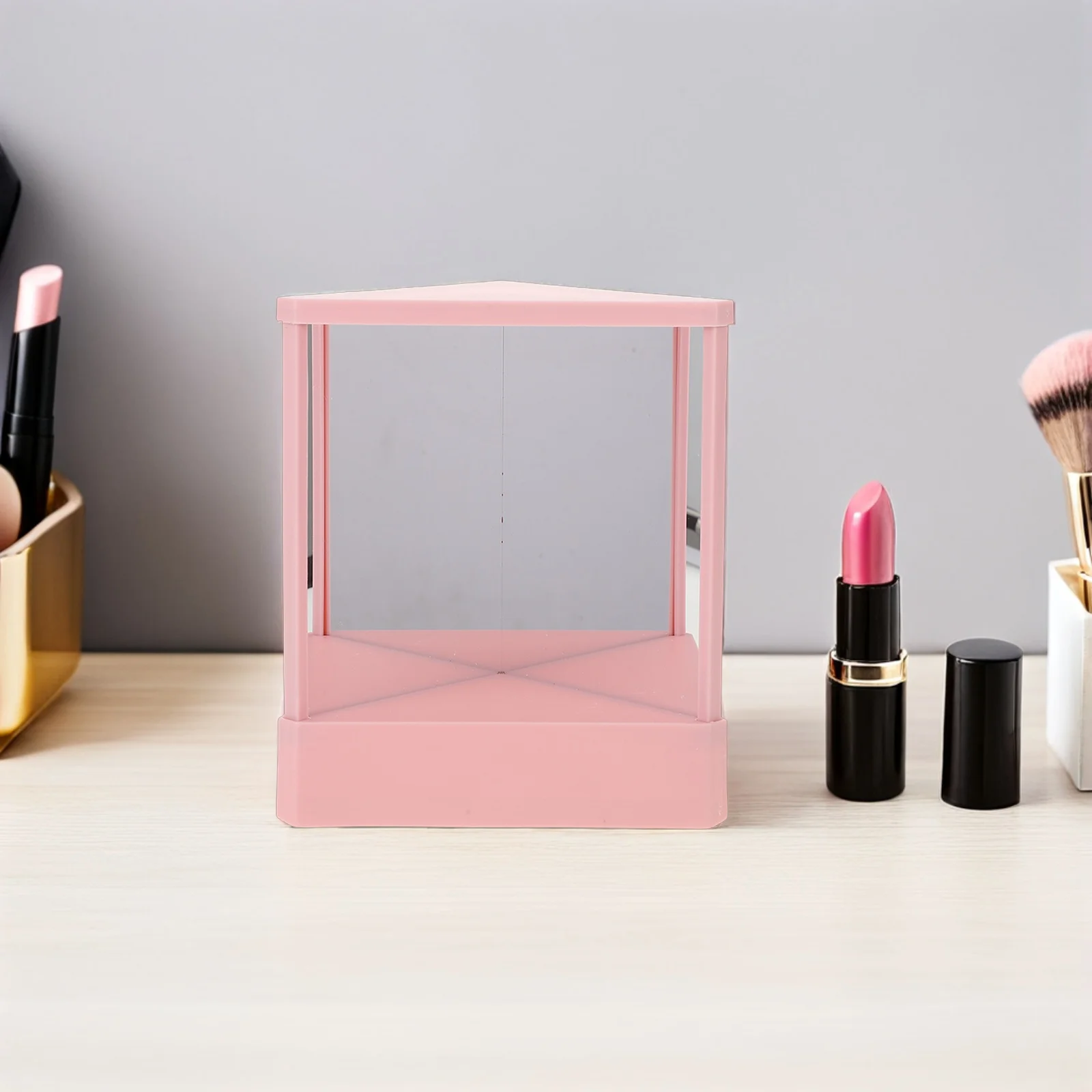 

True Reflection Non-Reversing Makeup Mirror White Precise Glass Viewing Angle Vanity Table Stand Mirror Travel Friendly