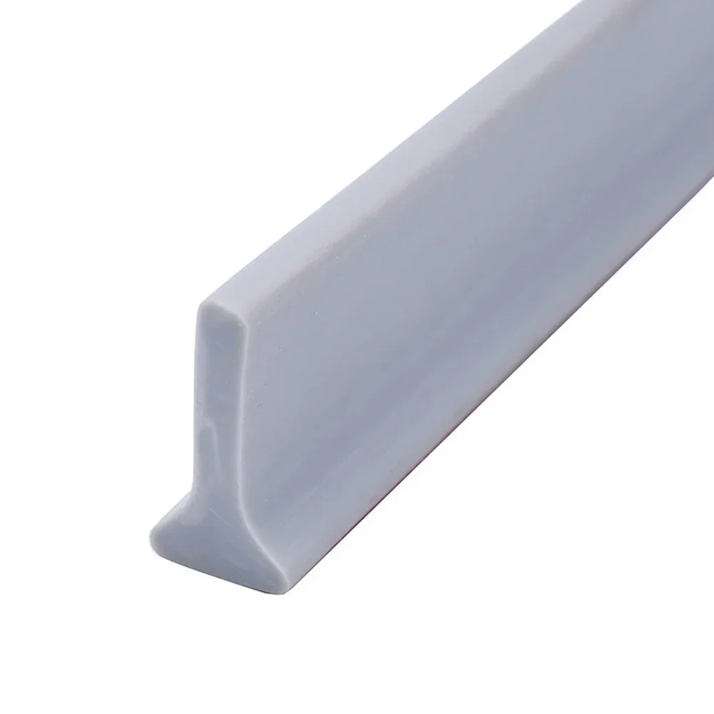 Bathroom Water Stopper Silicone Retaining Strip White/Gray/Transparent Water Shower Dam Flood Barrier Dry/Wet Separation Blocker