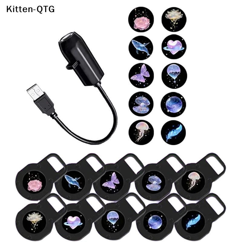 New LED Projection Light USB LED Projector LED Dream Projection Night Light LED Projector With 10 Patterns