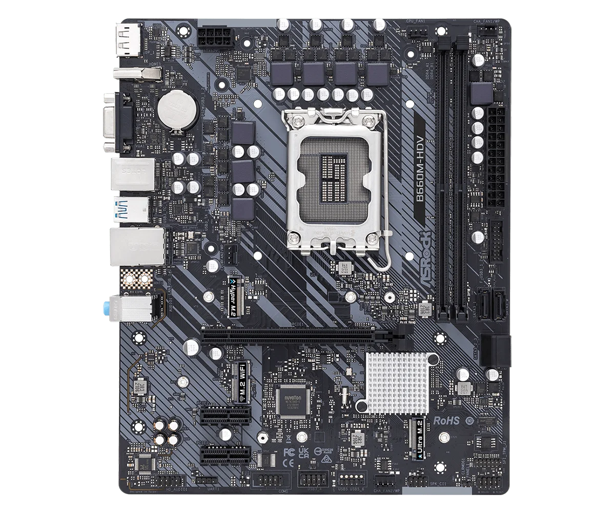 ASrock B660M-HDV B660M Motherboard LGA 1700 DDR4 64GB Intel B660 M.2 Micro ATX Support Core 12400 14700 13600 13900 12700 cpu