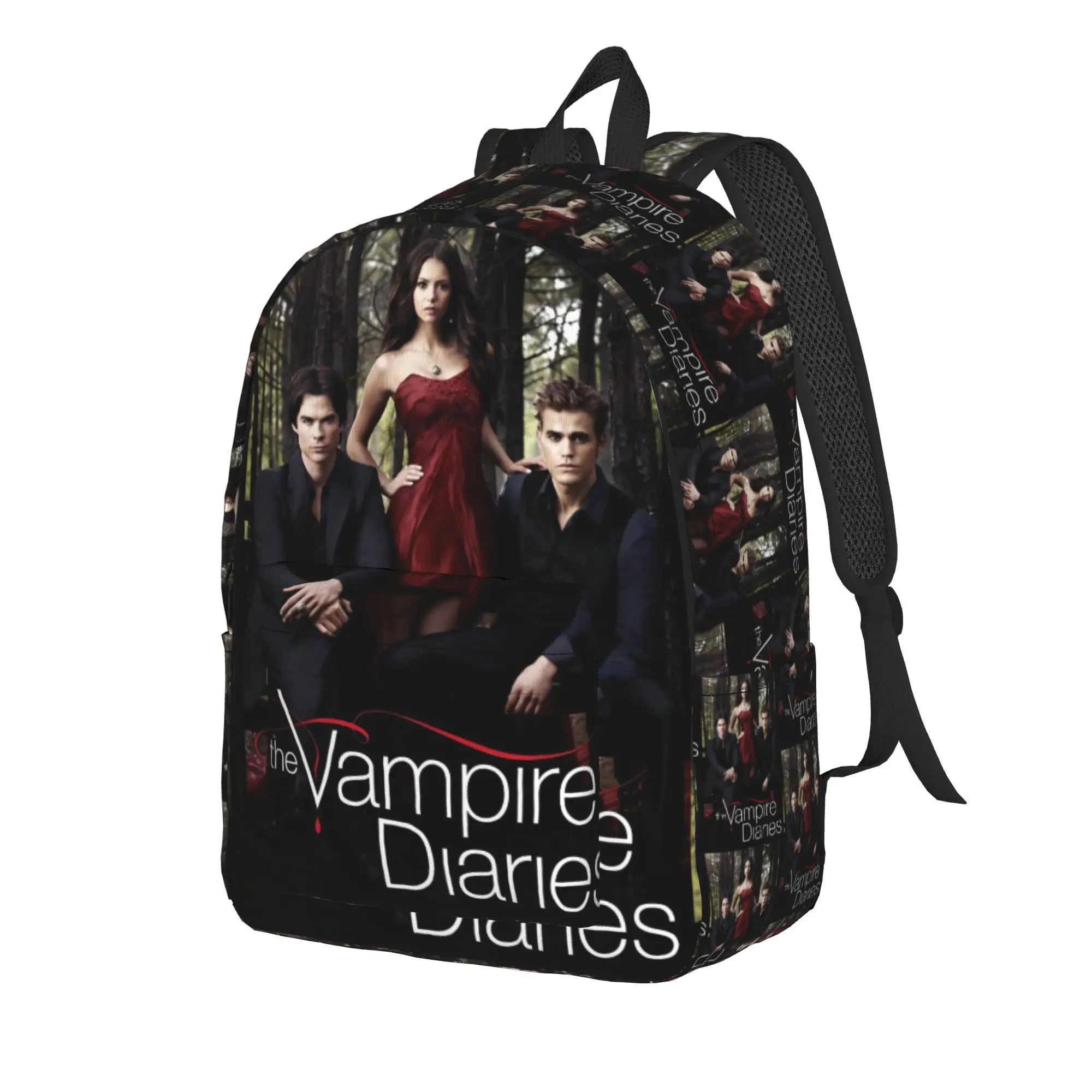 The Vampire Diaries Resuable Movie Backpack Damon Salvatore Men Polyester Outdoor Backpacks Big Fashion School Bags Rucksack