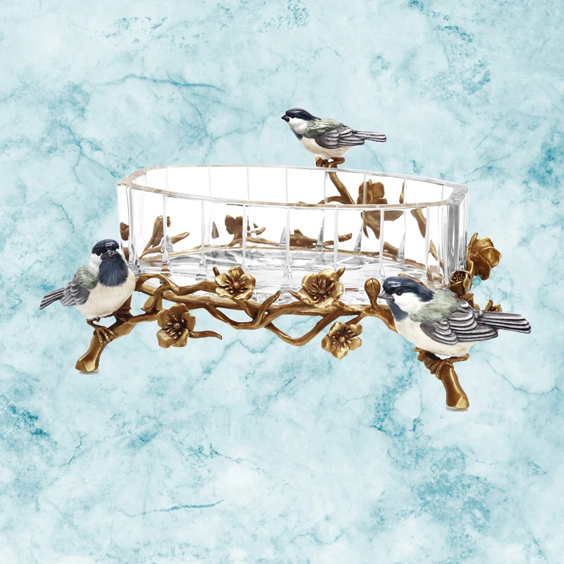 ديكور اليعسوب النحاسي والسيراميك الكلاسيكي الجديد القابل للتصرف، وعاء الفاكهة لتزيين المنزل #3