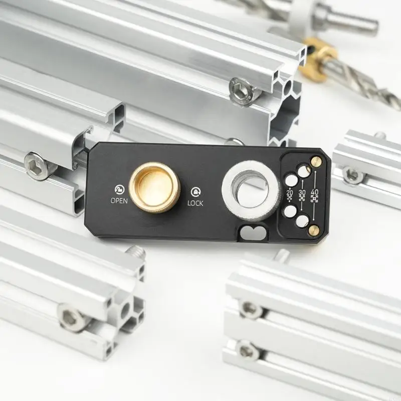 Herramienta guía perfil perfil aluminio ajustable HX6C con brocas taladro para alineación precisa los en