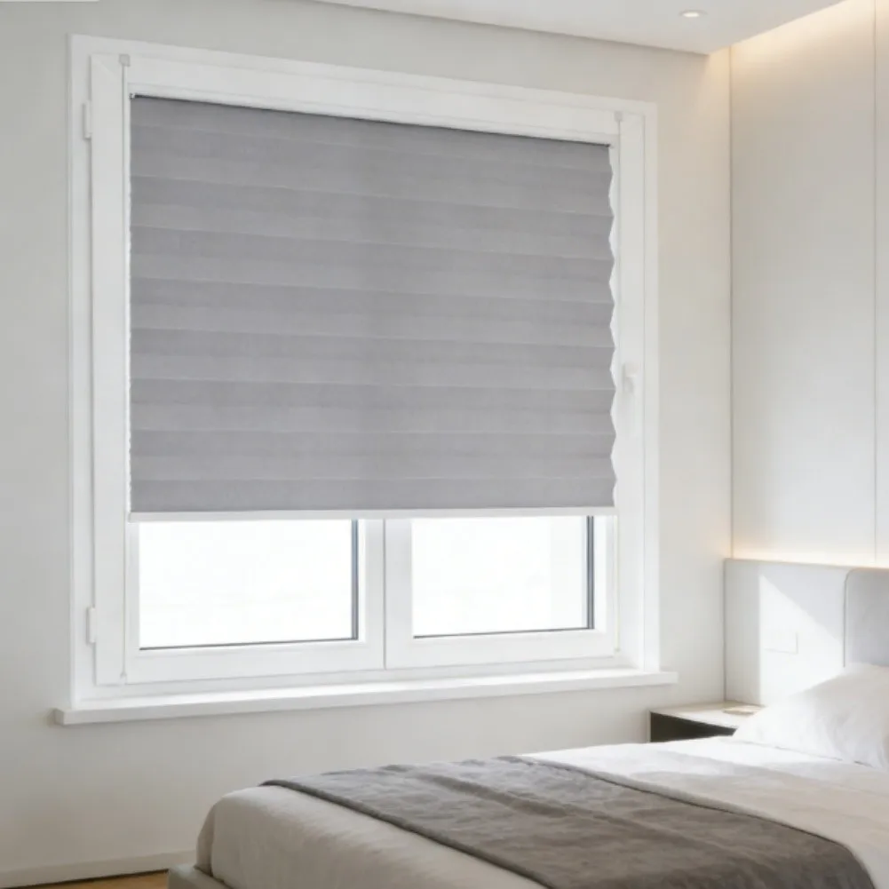 Waterproof Pleated Blind Designed for Semi-Blackout Light Transmission Heat Loss Prevention and Noise Mitigation