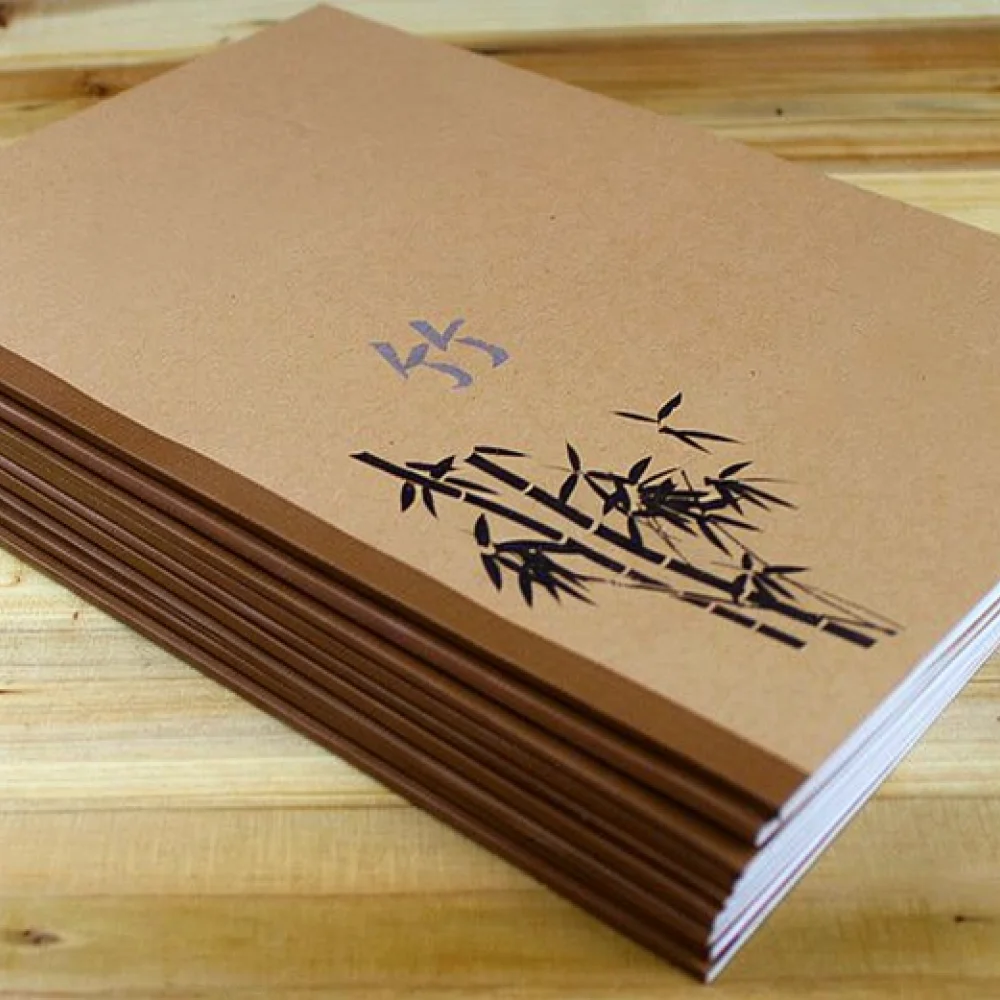 premium-18k-exercise-book-for-students-kraft-cover-stationery-supplies-thick-paper-notebook-for-daily-homework-writing