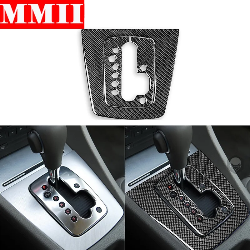 

For Audi A4 S4 B7 2005 2006 2007 2008 Car Gear Shift Panel Gearbox Gear Head Decoration Cover Carbon Fiber Sticker Accessories