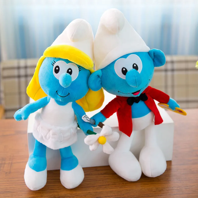 

MINISO милая креативная плюшевая игрушка Smurfs, детская кукла-компаньон с героями мультфильмов, подарок на день рождения, кавайный рождественский подарок, украшение