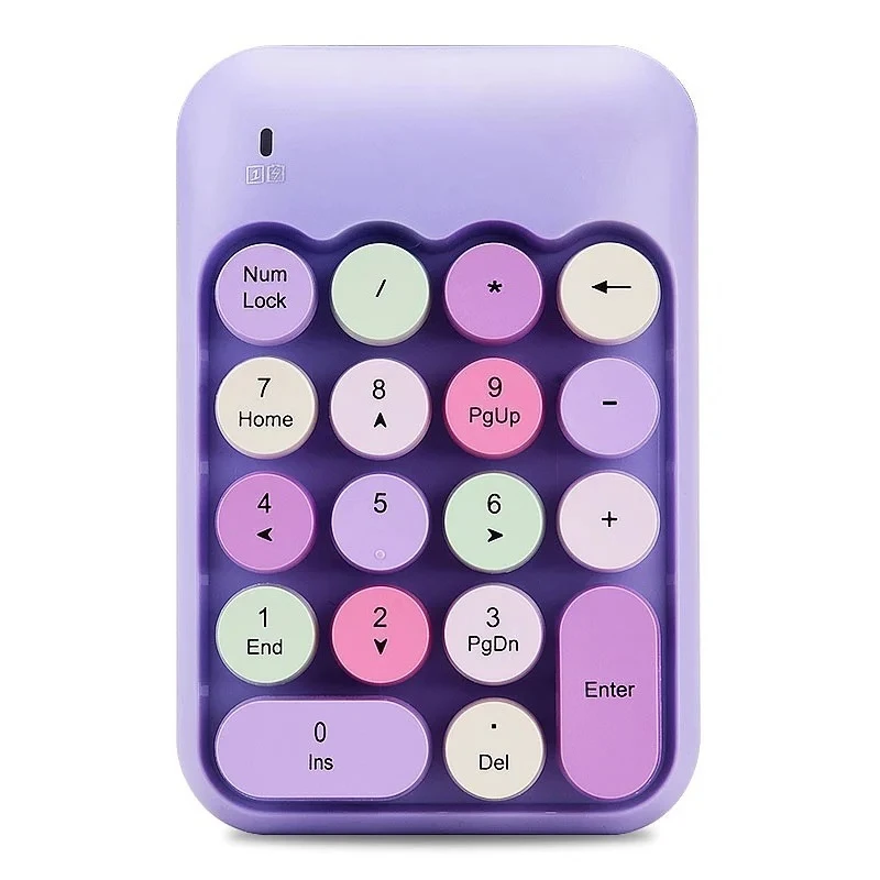 

Wireless Numeric Keypad,Colorful Retro Mini Portable Numeric Keypad,2.4G Wireless External Keyboard for Computer,Laptop