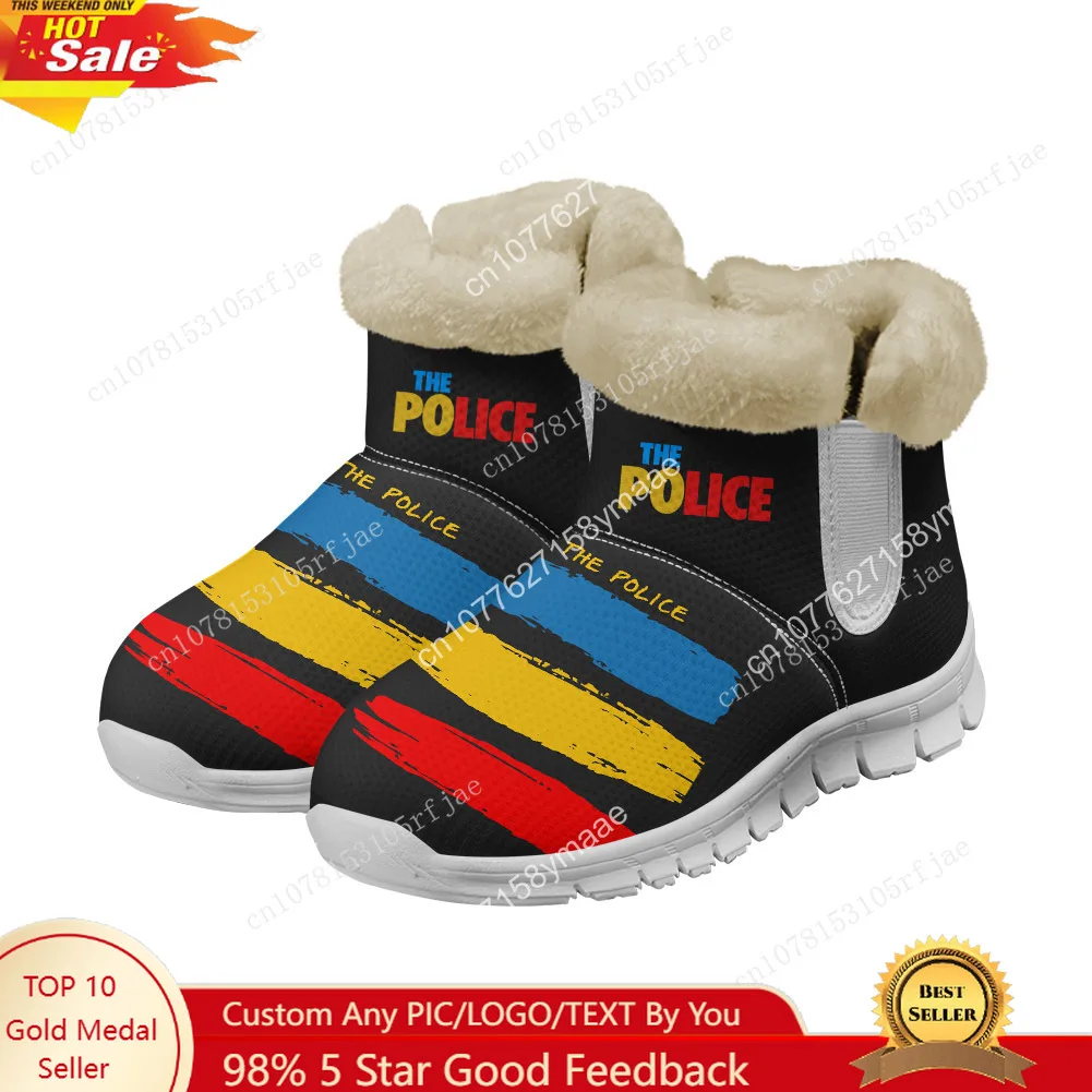 

The Police Rock Band Snow Boots Mens Womens New Wave Reggae Rock Shoes Keep Warm Casual Lightweight Plush Thickened Sneakers