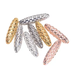 10 pz lungo tubo ovale forma 5x11mm 5x15mm 5x19mm maglia cava ottone metallo oro/argento colore perline allentate per la creazione di gioielli fai da te