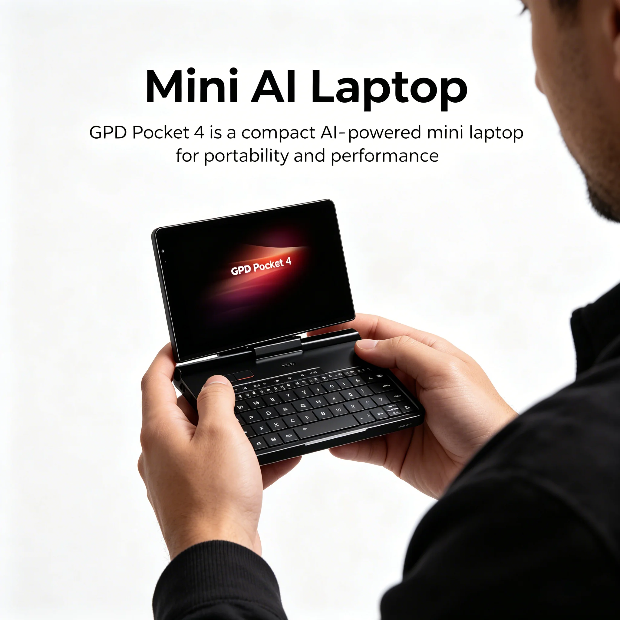 New GPD Pocket 4 2025 Mini Laptop PC 8 Inch AI 9 HX 370 8840U 16/32/64GB RAM 1/2TB NVME SSD 2K 144HZ Full-featured Handheld WIFI