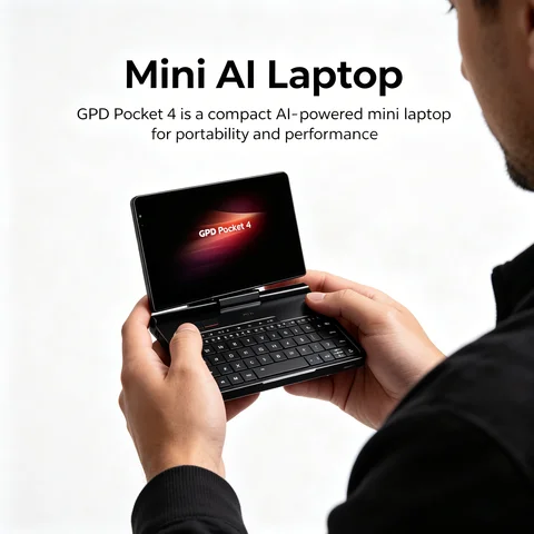 New GPD Pocket 4 2025 Mini Laptop PC 8 Inch AI 9 HX 370 8840U 16/32/64GB RAM 1/2TB NVME SSD 2K 144HZ Full-featured Handheld WIFI