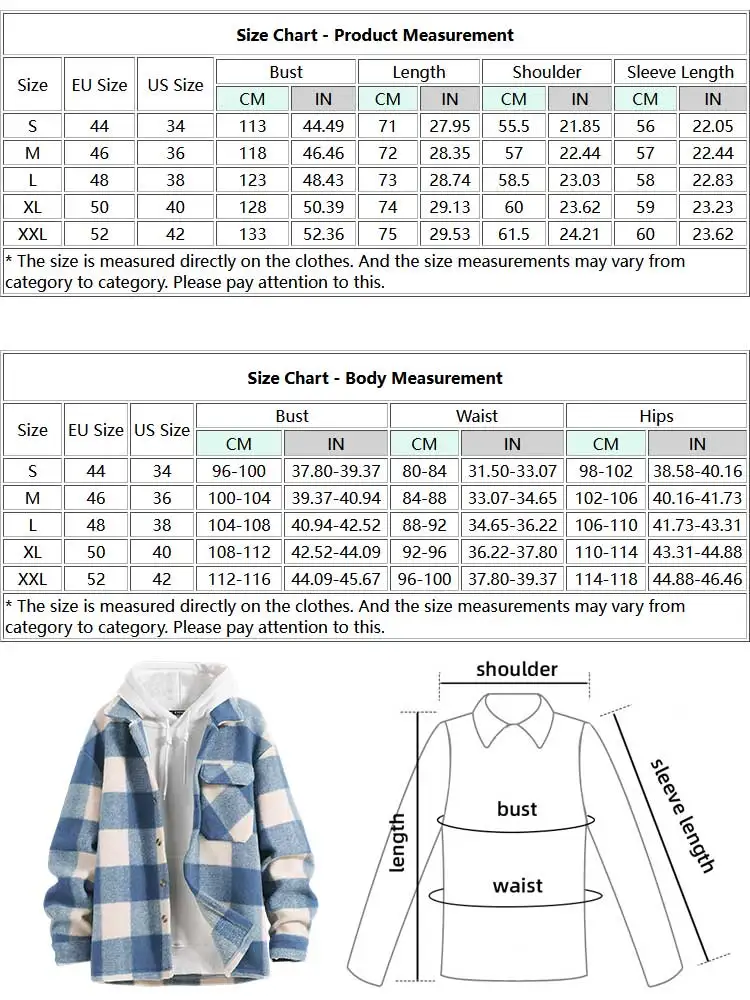 ZAFUL Checked Plaid Colorblock Jacket Woolen Turn Down Collar Coat Winter Unisex Streetwear Warm Outerwear with Pocket Z5113447