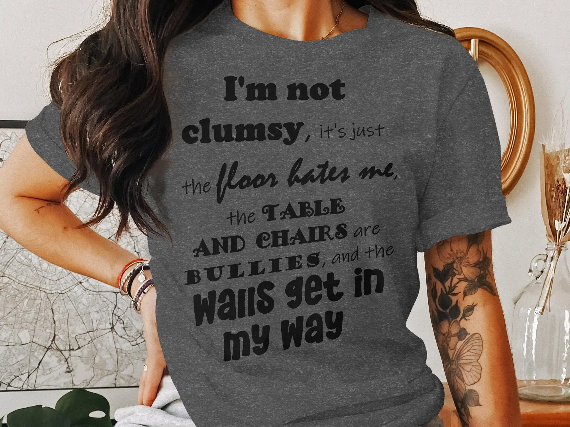 I'M Not Clumsy Funny Saying T Shirt Sassy Hilarious Joke Sarcastic Quotes Sayings Sarcasm