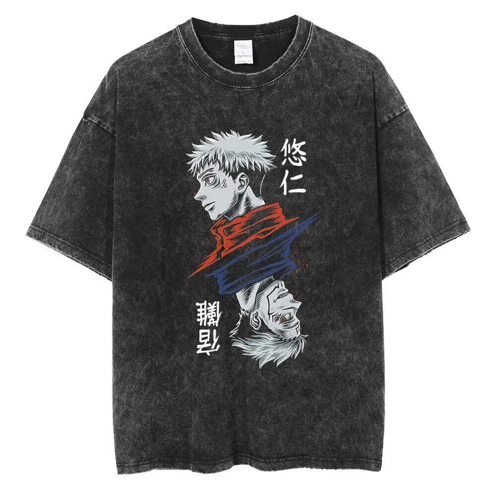 

2026 New Arrival Youth Fashion Washed T-shirt Bandai Classic Design Loose Street Short Sleeve Tee