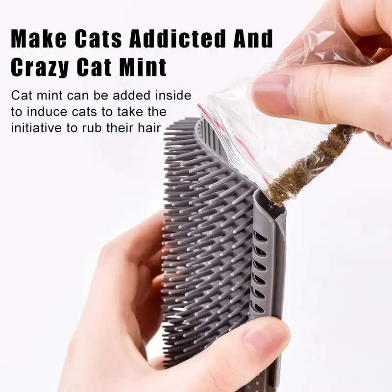 Pet Cat Corner Catnip Scrubber Massager Cat Scratching Scratching Scratcher Cat Brush Comb Massage Corner Brush Pet Supplies