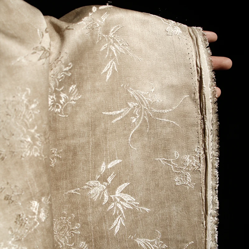 

Глянцевая жаккардовая атласная ткань, винтажный блейзер в китайском стиле, юбка, брюки, материал, свадебная одежда, индивидуальный заказ