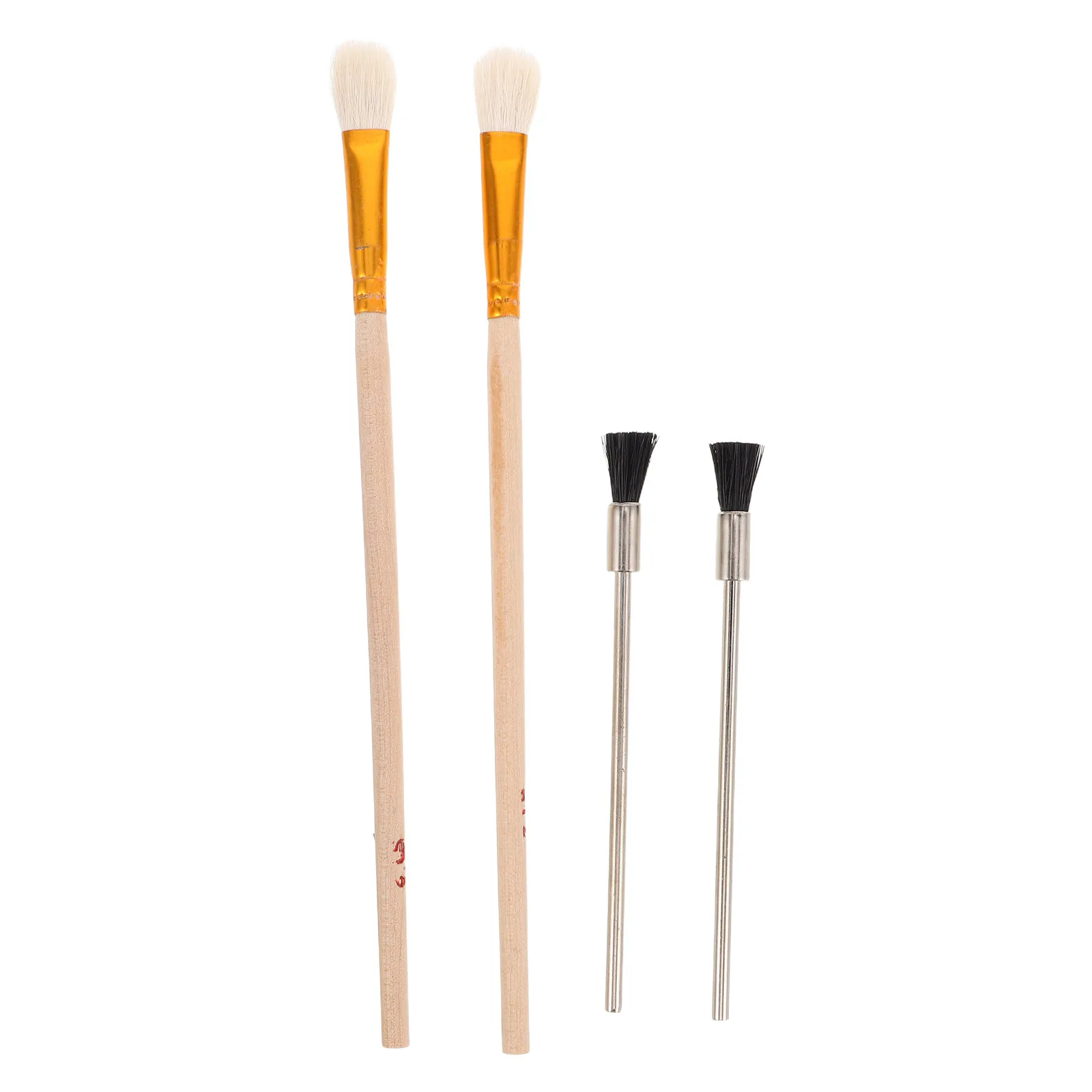 

4pcs Airbrush Cleaning Tools Small Scrub Brushes For Maintenance Paint Sprayer Cleaner Kit Durable Brass Bristles Portable