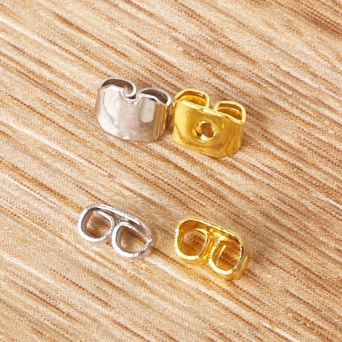Wholesale Earring Studs Backs Gold Rhodium Plated Butterfly Stopper Scrolls Ear Post Nuts Findings Fashion Jewelry Accessories