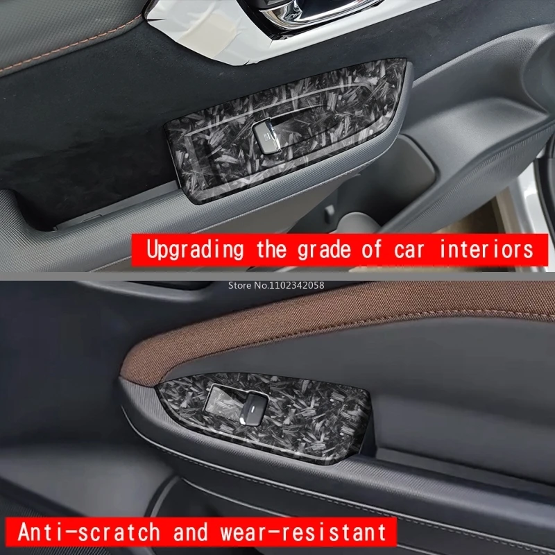 

For Subaru Forester 2025 2026 Door Armrest Window Glass Lift Switch Button Panel Trim Cover Interior