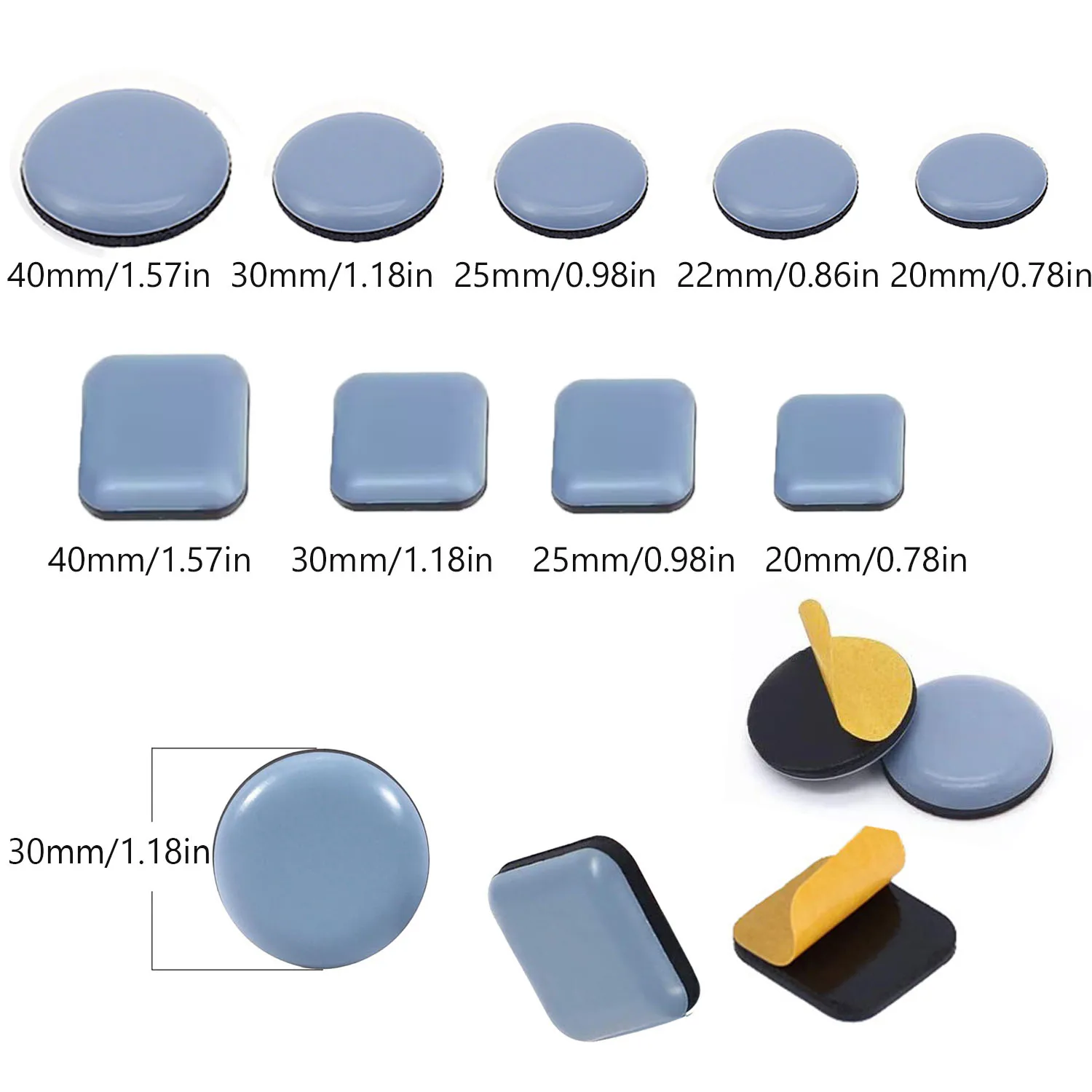 4Pcs Anti-abrasion Furniture Leg Slider Pads Self-Adhesive Floor Protector Easy Move Heavy Table Sofa Slider Mat Chair Fittings