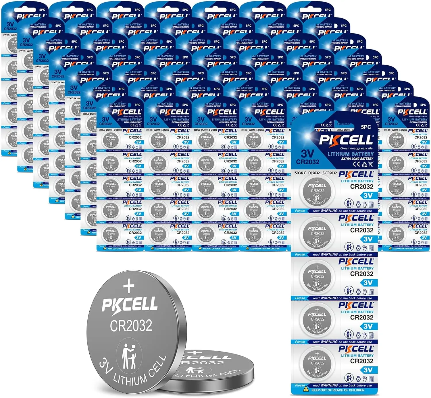 PKCELL 250 قطعة CR2032 2032 3 فولت ليثيوم عملة خلية البطارية DL2032 BR2032 3 فولت 220 مللي أمبير بطاريات ليثيوم لمشاهدة لعبة التحكم عن بعد