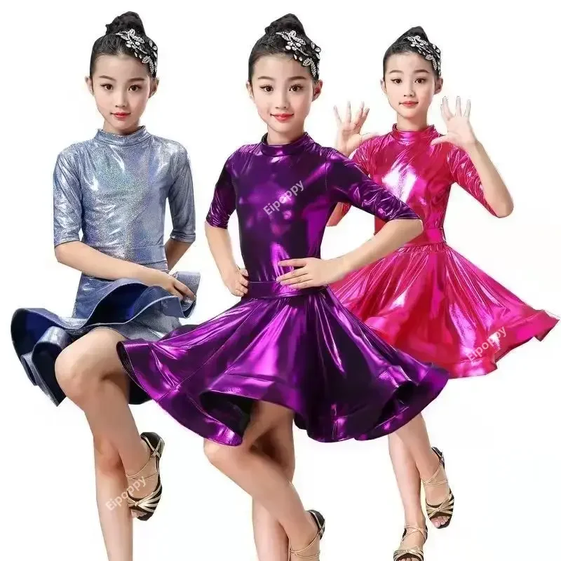 

Kids Ballroom Salsa Dance wear clothing Children's Competitions Latin Stage wear clothes Girls Professional Latin dancing dress