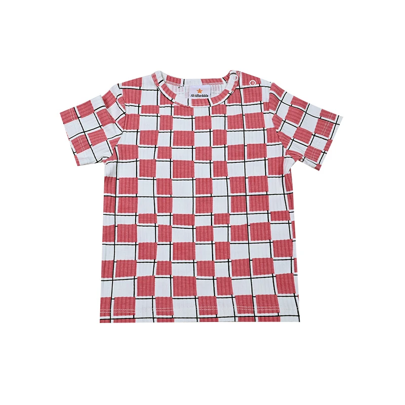Canvas Grid Collection – Short Sleeve Pink