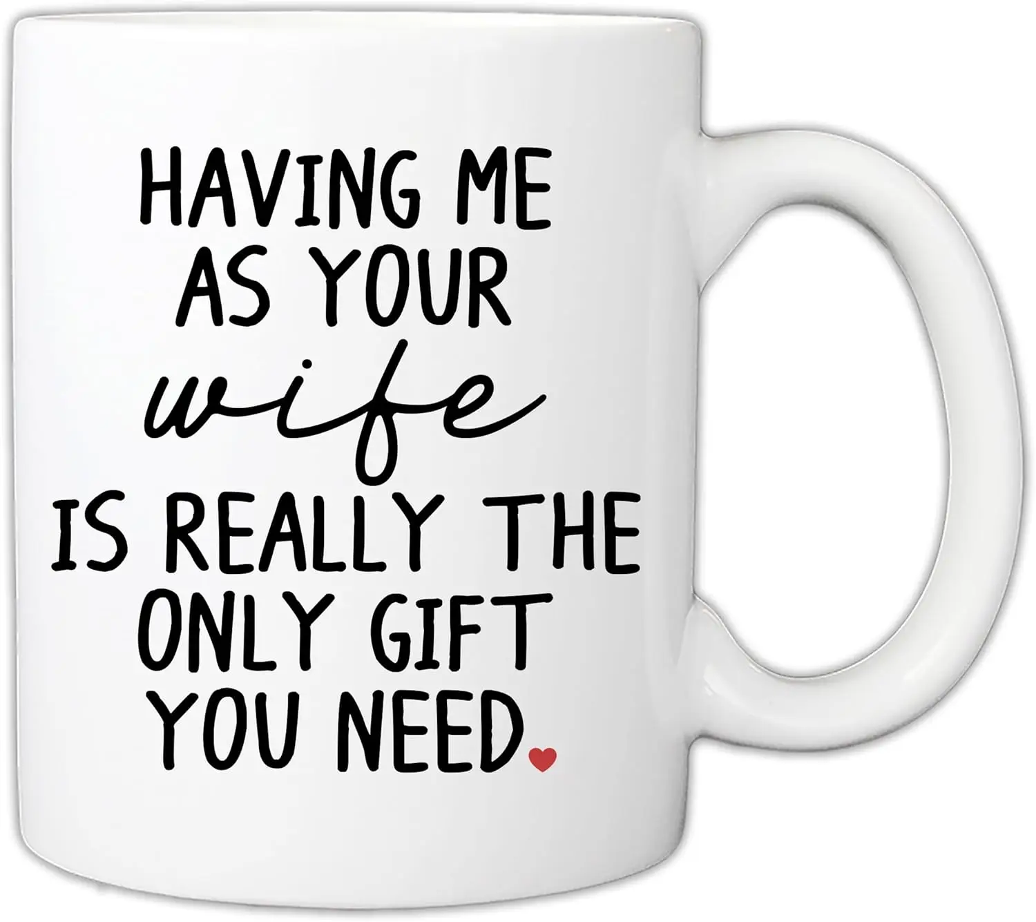 

Funny Gifts For Husband - Birthday Father’s Day Valentine’s Day Gifts For Husband - Having Me As Your Wife 11oz Ceramic Coffee M