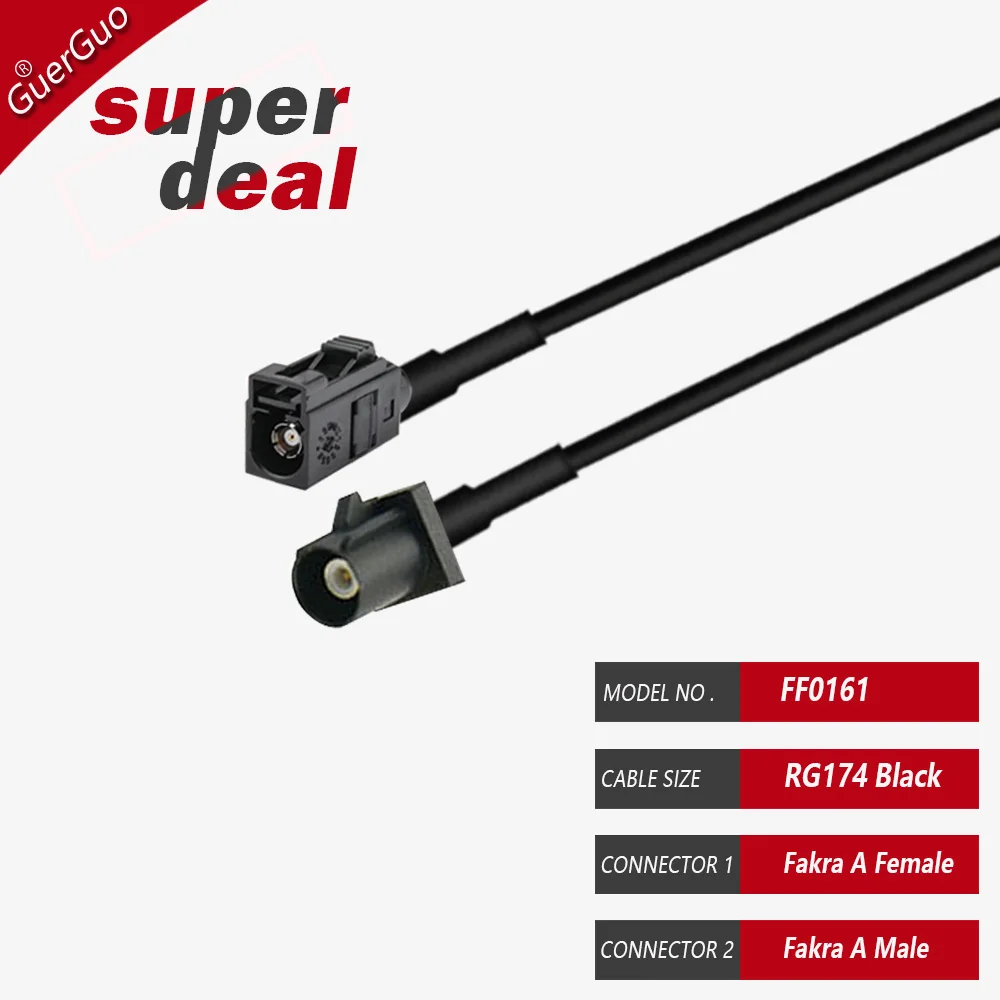RG174 Cable Fakra A RAL 5005 Male And Female GPS Antenna Extension Cord RF Coaxial Pigtail for Car GPS Telematics Navigation