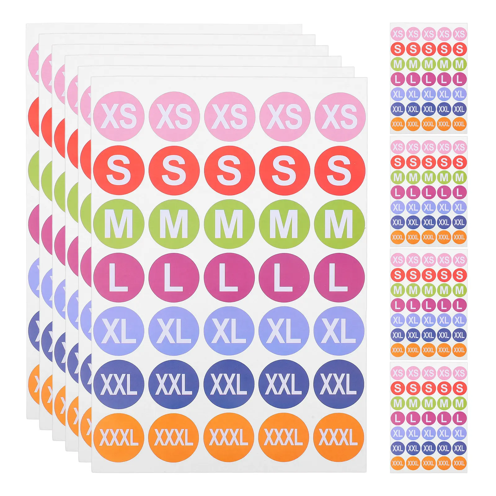 

25 Sheets Clothing Size Stickers Versatile Application for Various Clothing Shoes Hats Size Stickers Sizing Decals for Clothes