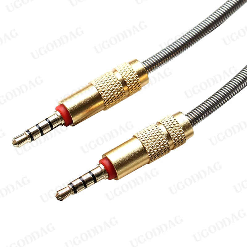 0.8M 4 Pole Stero Audio Cable Car AUX MP3/MP4 3.5mm Male to Male 80cm