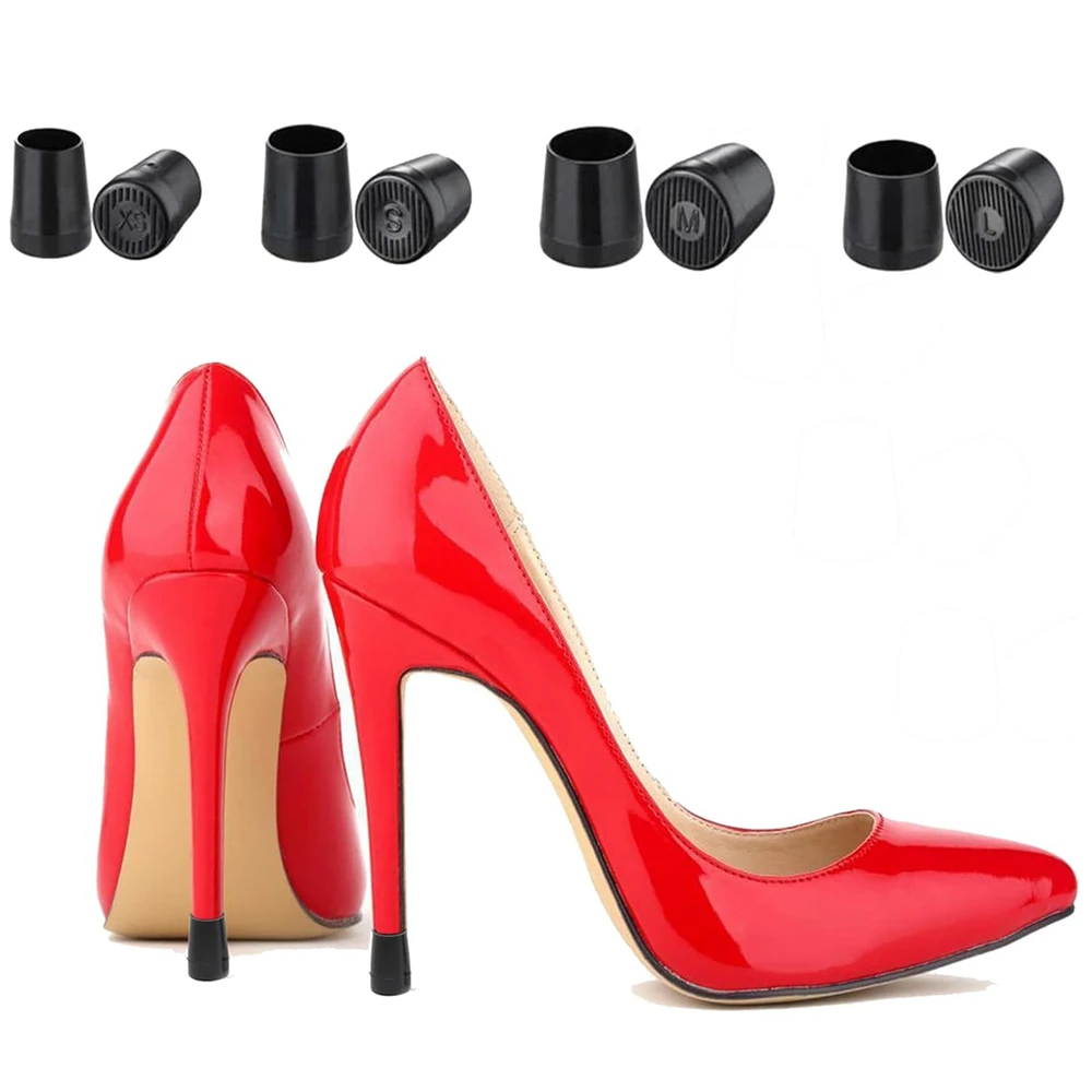 

200 Pairs Round Heel Repair Cap Covers Non-slip Wearable High Heel Protectors Noise Reducing Heel Stoppers Heel Replacement Tips