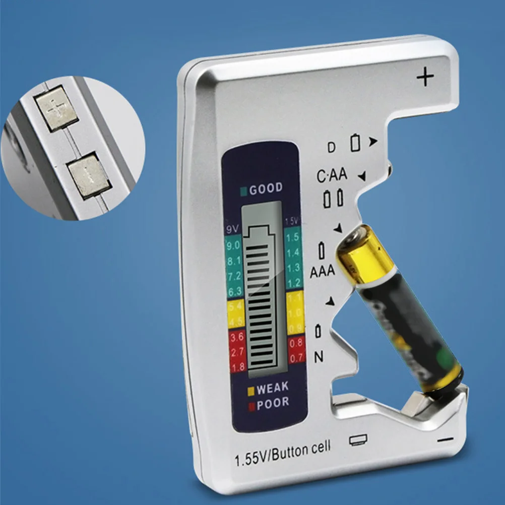 

Tester Digital Lcd Screen Portable For Aa Aaa Different Models Silver Cell Tester Digital Checker