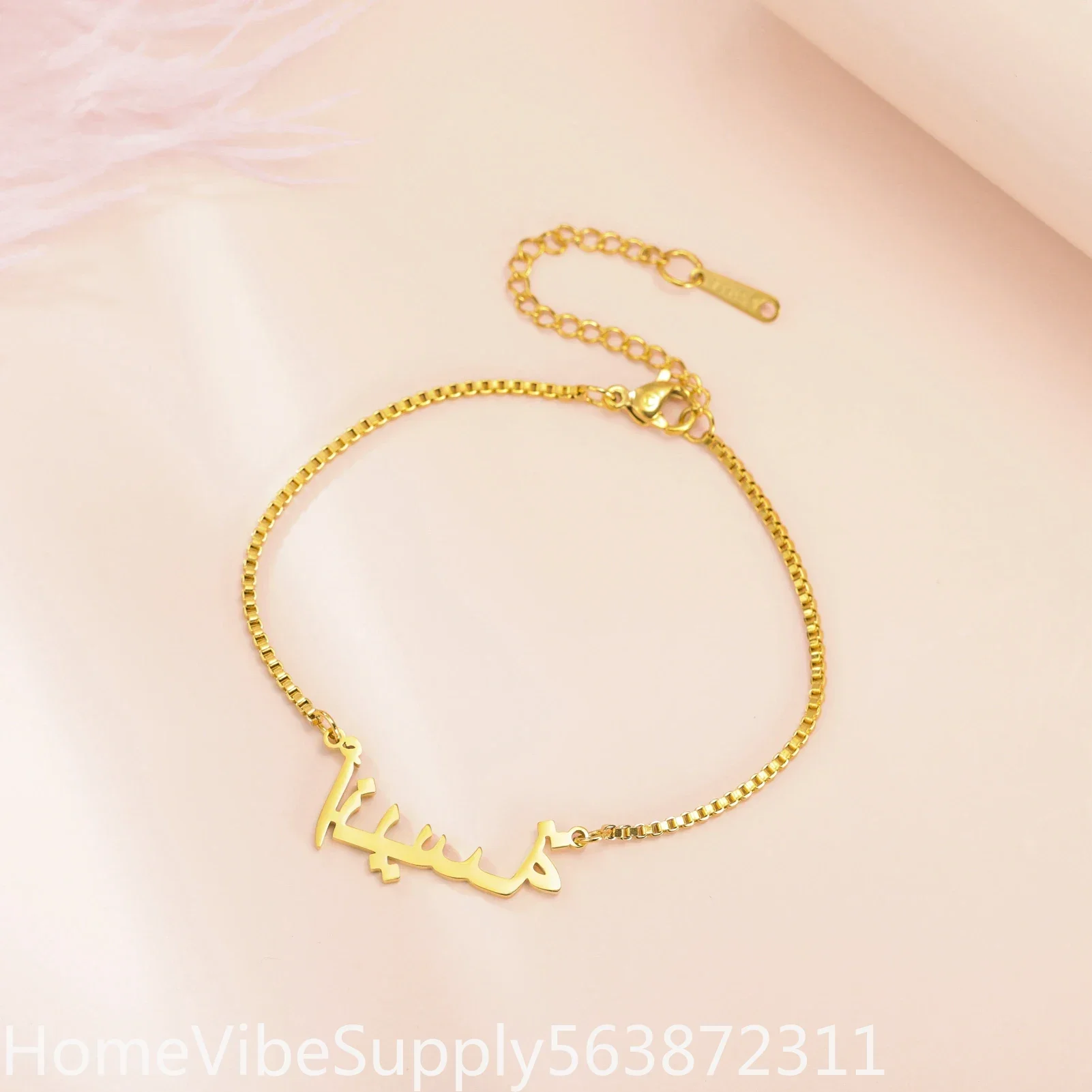 Women Personalized Name Bracelet Stainless Steel Box Chain Custom Letter Charm Bracelet Unique Custom Jewelry Gift For Her - view 6