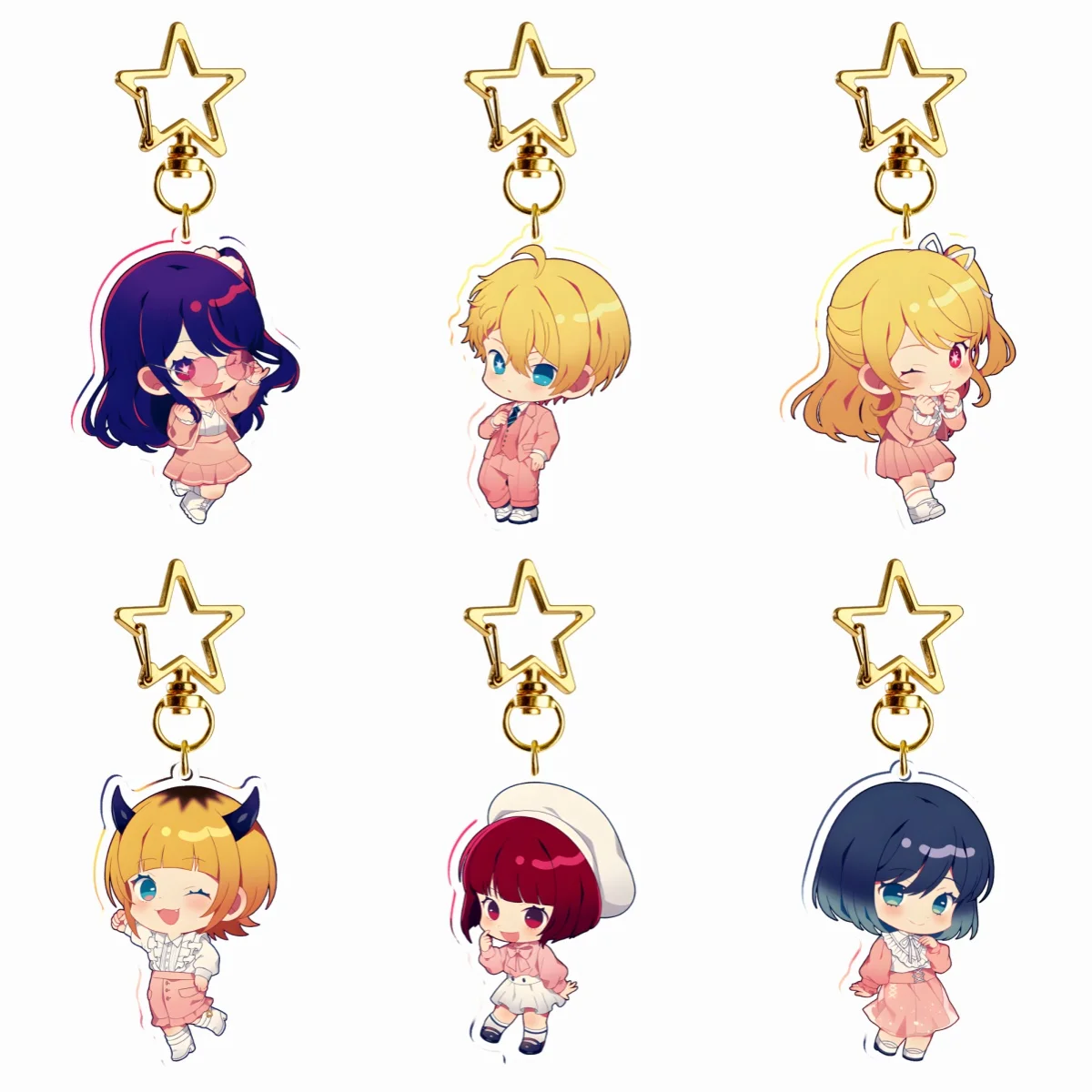 Anime Oshi No Ko Acrylic Stand Ai Aqua Ruby Arima Arima Kana Kurokawa Akane MEM Keychains Pendant Car KeyChain Gift Accessories