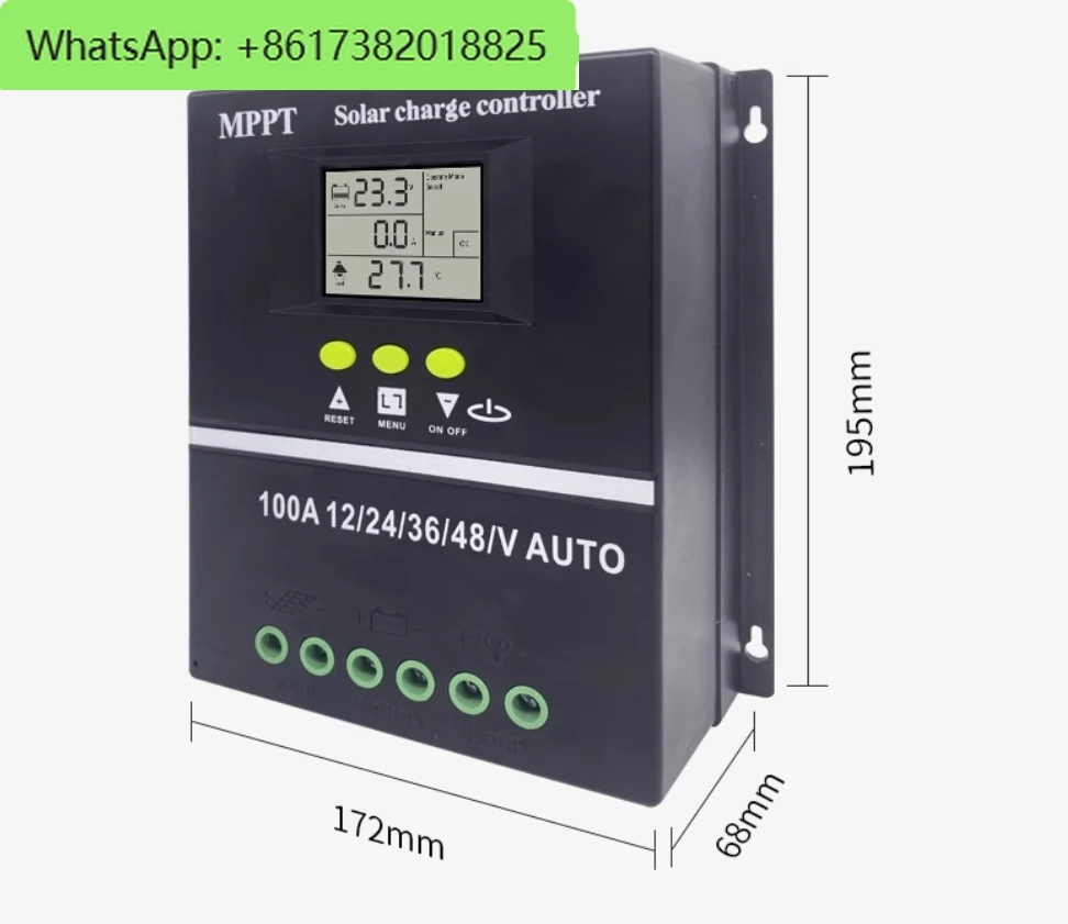 

POWLSOJX MPPT 100A 80A 60A Solar Charge Controller 12V 24V 36V 48V Solar Panel Lead Acid/Lithium Battery Regulator Dual USB