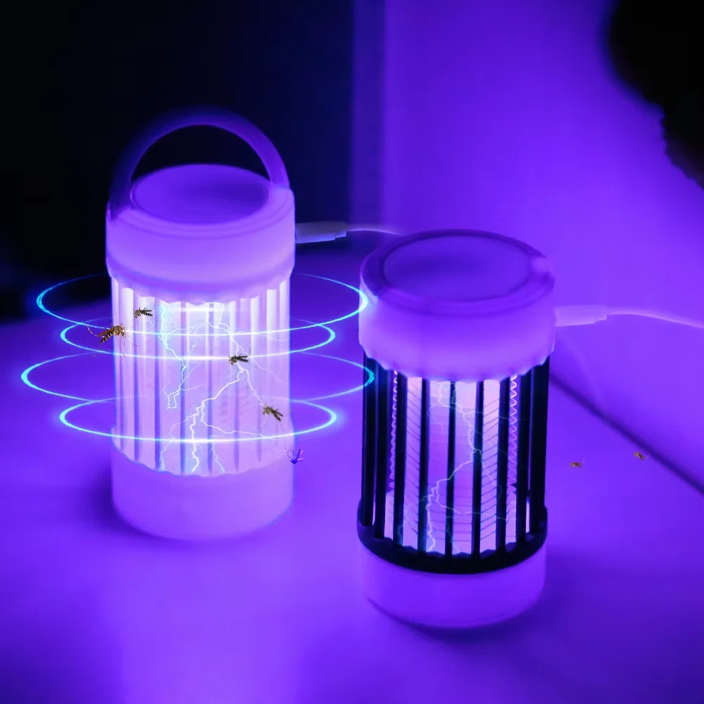 Elektrische Mückenvernichtungslampe mit UV-Licht, USB-Mückenfalle für Schlafzimmer, Camping im Freien, tötet Motten, Wespen, Mücken.