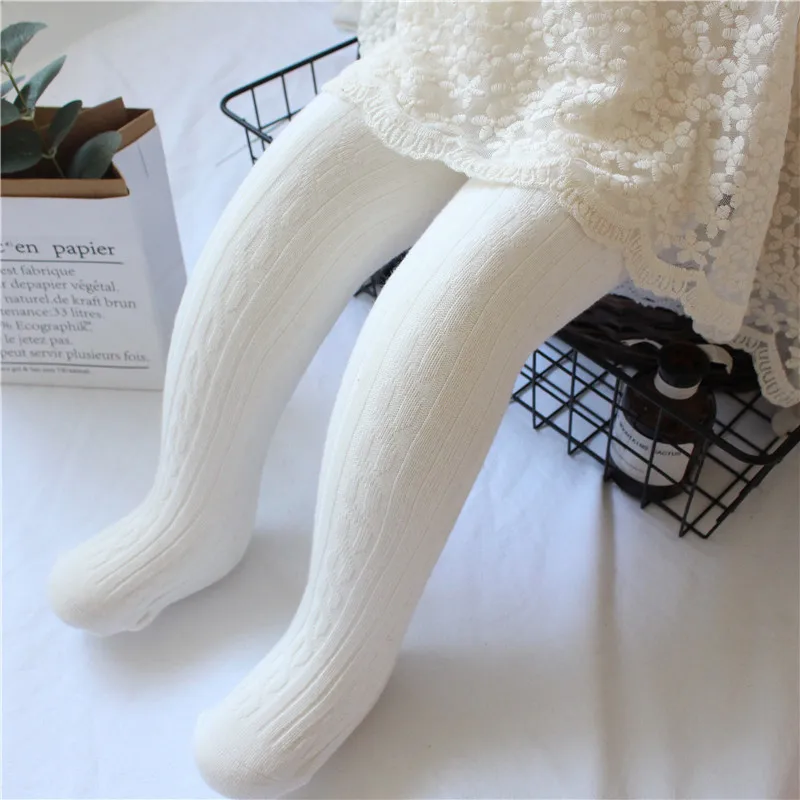 0-8 Years Cute Baby Girls Mesh Cable Knit Tights Spring Autumn Winter Cotton Stocking Breathable Pantyhose For Toddler Girls