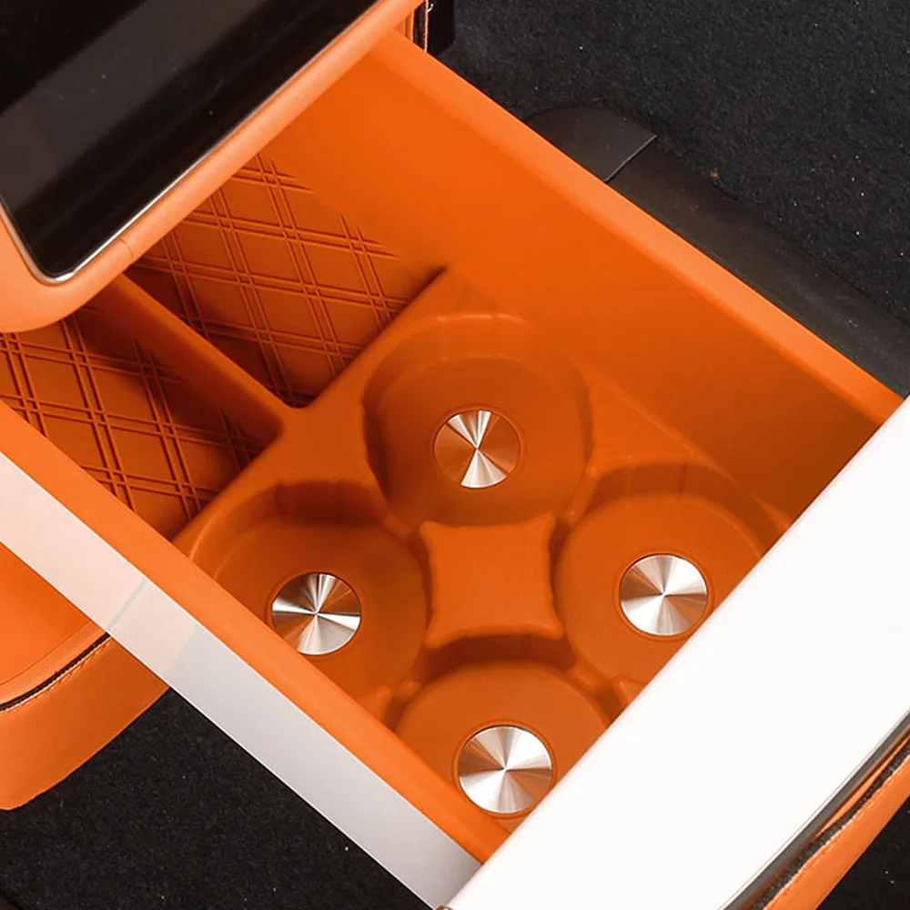 

Refrigerator Storage Box Car Accessories For Lynk & Co 900 2025 2026 Original Car Color Silicone Pad Partitioned Storage