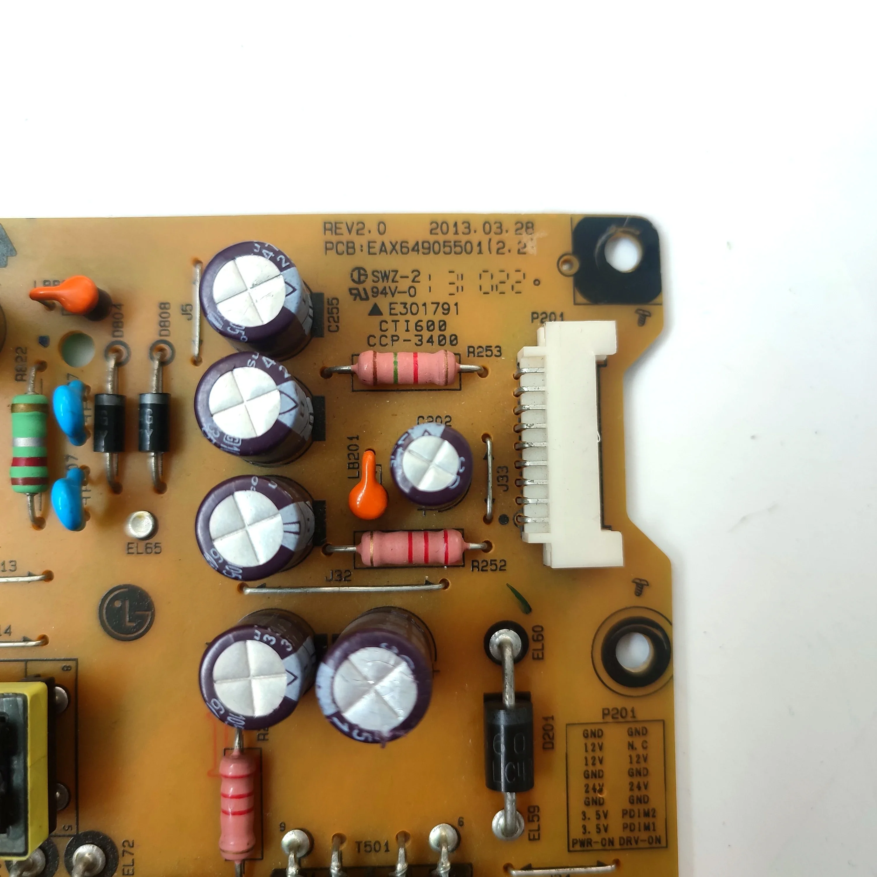 حقيقي الأصلي EAY62810801 EAX64905501(2.2) GP4750-13PL2 REV 2.0 امدادات الطاقة/لوحة LED لتلفزيون LG #2