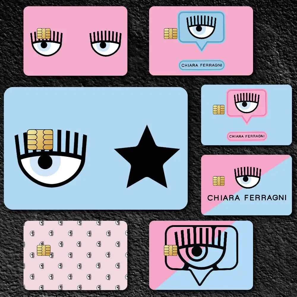 Fashion C-Chiara Ferragni Credit Card Skin Stickers for Bank Card Bus Metro Card Sticker Waterproof Gift