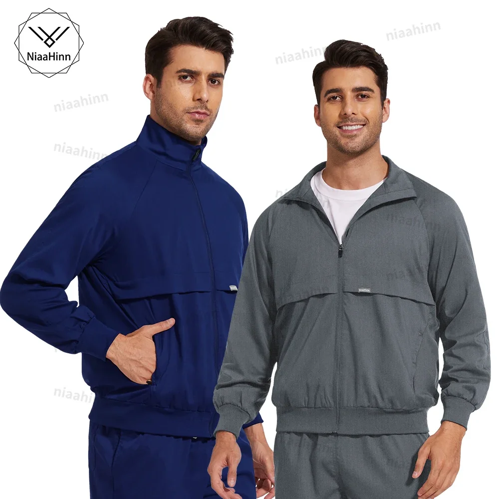 Veste de gIslande médicale pour infirmières, vêtements de soins infirmiers de haute qualité, uniforme de spa médical, vêtements de travail unisexes pour médecins et infirmières, manteau, vente en gros