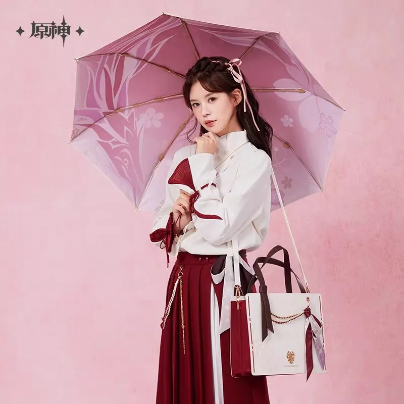 Yae Miko Umbrella MiHoYo Genuine Official Genshin Impact Original Yae Miko Theme Impression Series Folding Umbrella Cosplay Gift 4