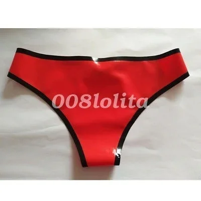 Latex Gummi Gummi Sexy Shorts Unterwäsche Slips Rot Größe XS-XXL