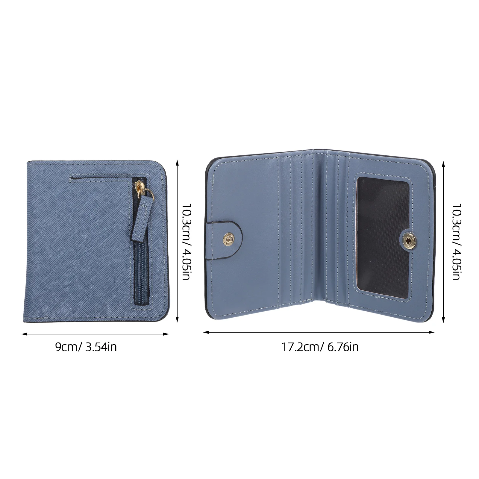 محفظة نسائية رفيعة: محفظة صغيرة من البولي يوريثان بسيطة للبطاقات والعملات النقدية وتصميم رفيع للغاية وخفيف الوزن وقابض مدمج محمول