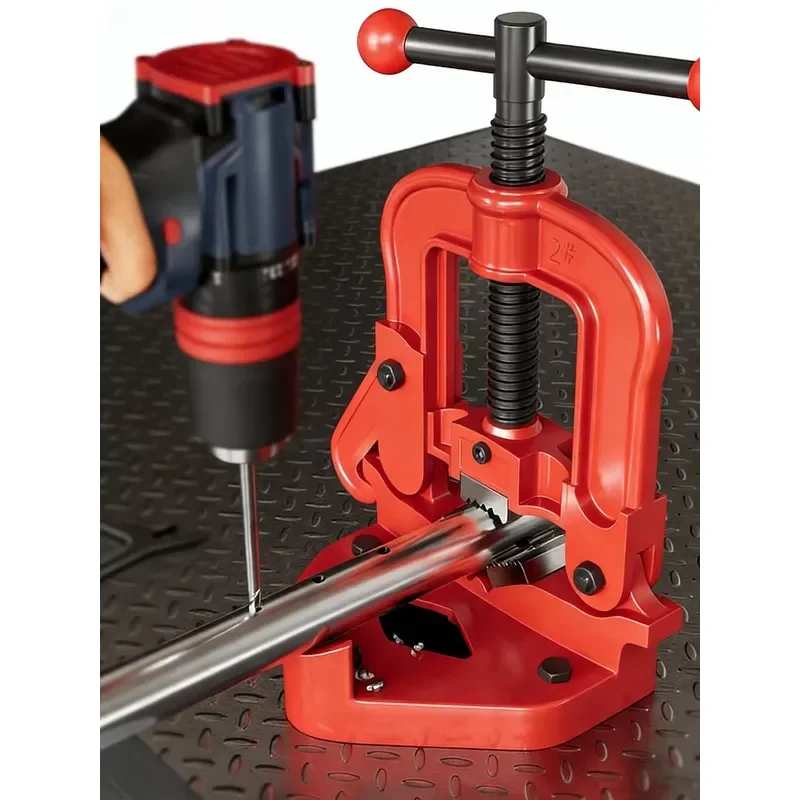 Heavy Duty Bench Vise Pipe Clamp Gantry Vice for Cutting Metal Woodworking Workshop Tool Strong Grip Clamping Device Pipe