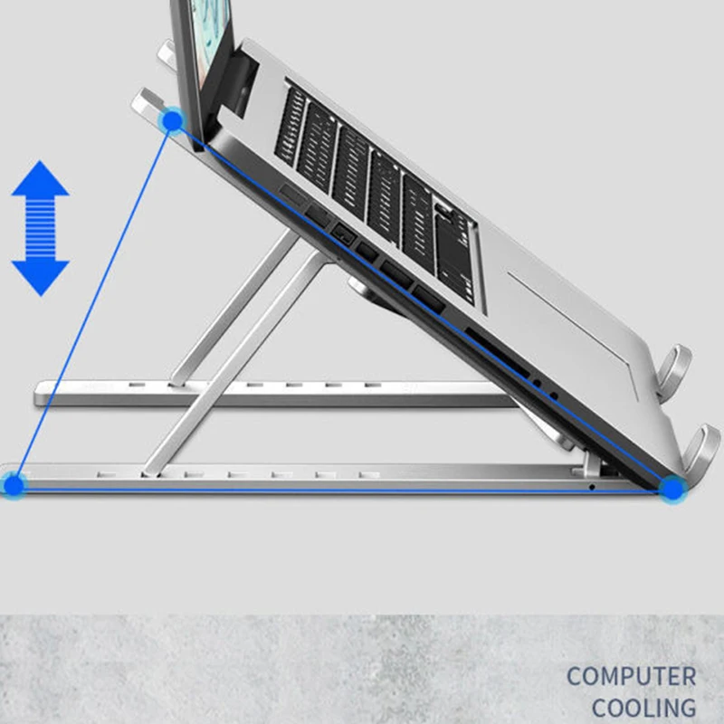 Adjustable Laptop Stand Notebook Stand Table Cooling Pad Foldable Laptop Holder Portable Lapdesk Cooling Bracket Riser New 1 Pc