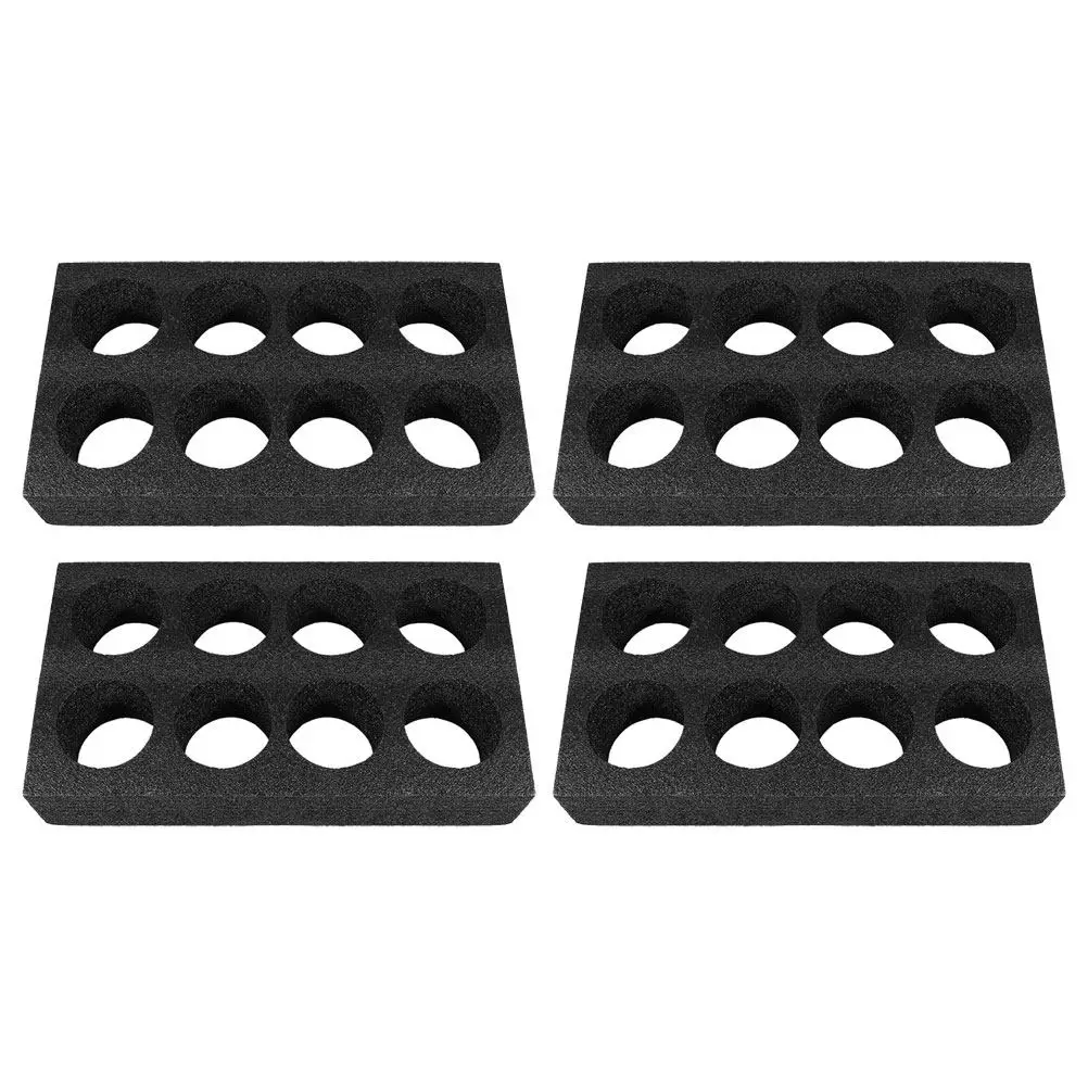 4Pcs 8-Hole Beverage Cup Tray Premium Foam Drink Carrier for Delivery Takeout Coffee Milk Tea Cold Drinks Outdoor Picnic Party view 3